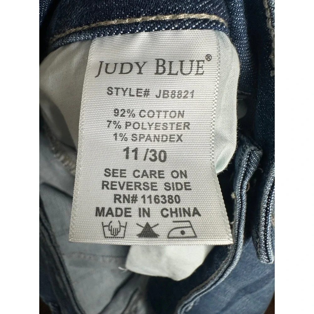 Judy Blue Distressed Skinny‎ Jeans Frayed Hem Women's Size 11/30